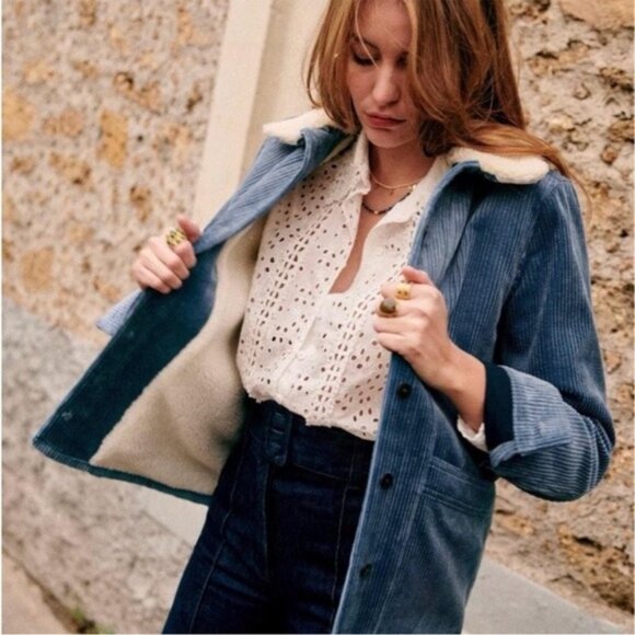 Sezane Will Jacket - Blue Corderoy - Picture 2 of 2